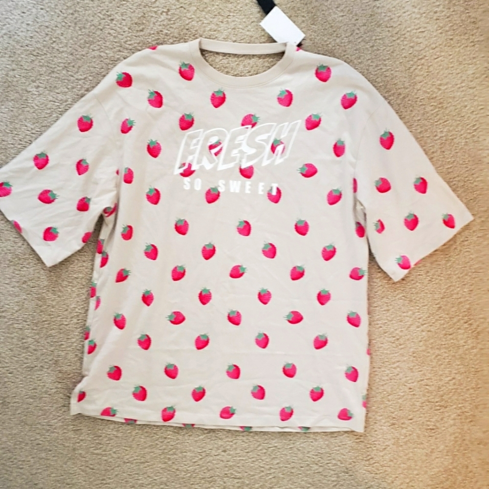 Oversized Fruit T- Shirt Dress Size Small